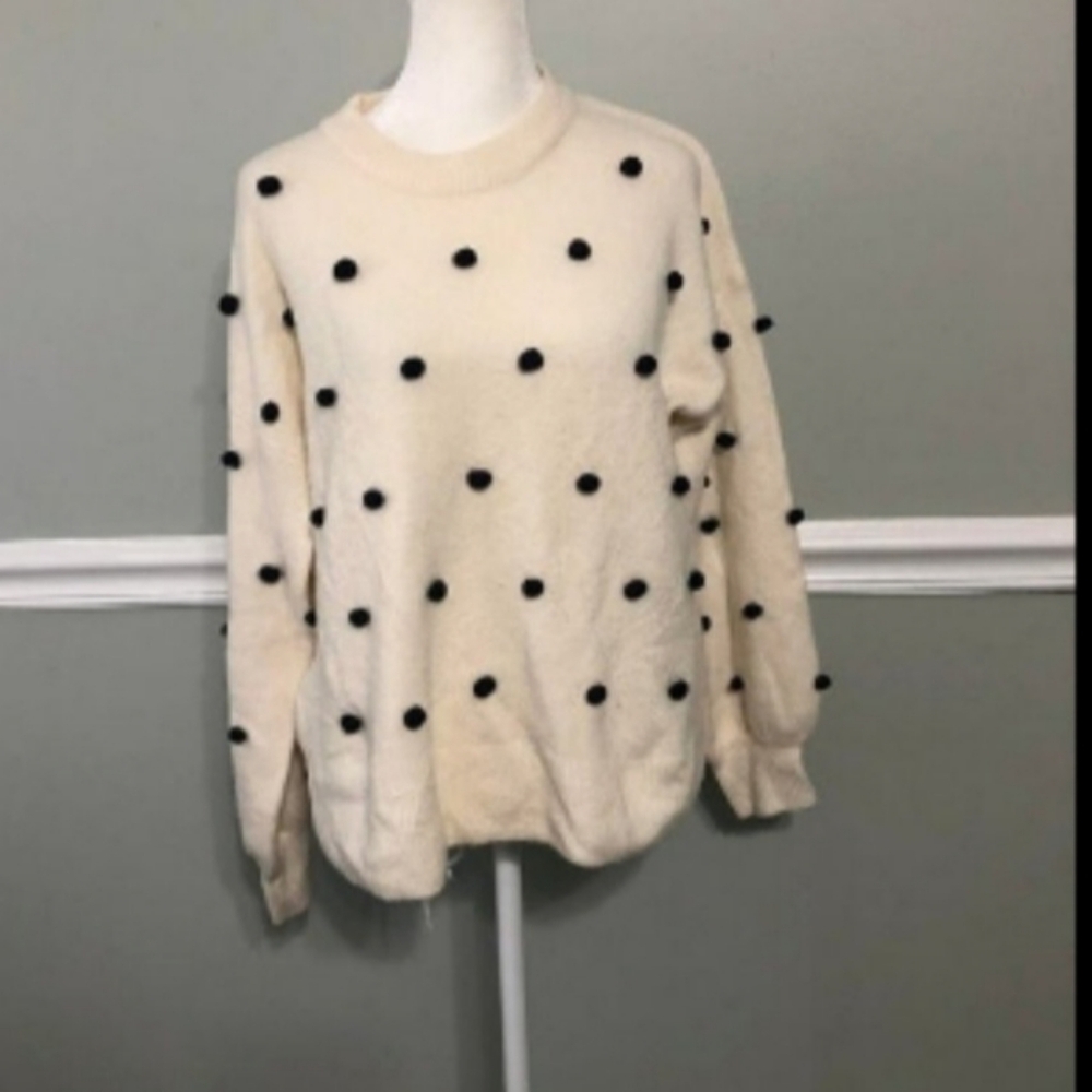 Madewell Pom Pom Brockton Bobble Sweater Sz S